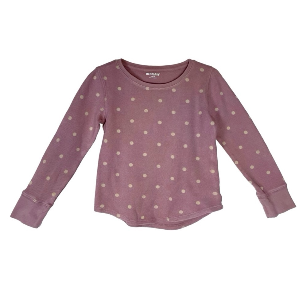 Old Navy Girl’s Polka Dot Long Sleeve Thermal Top
